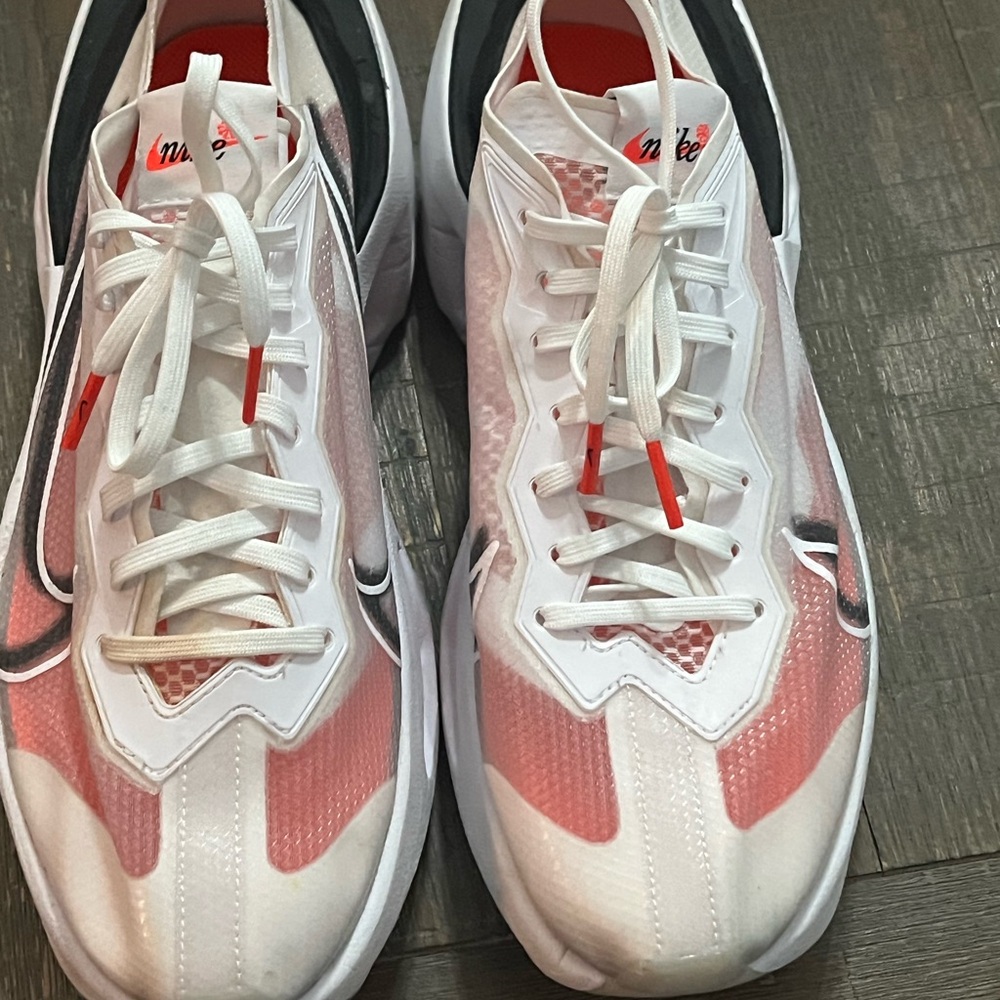 White and Orange Athletic Sneakers